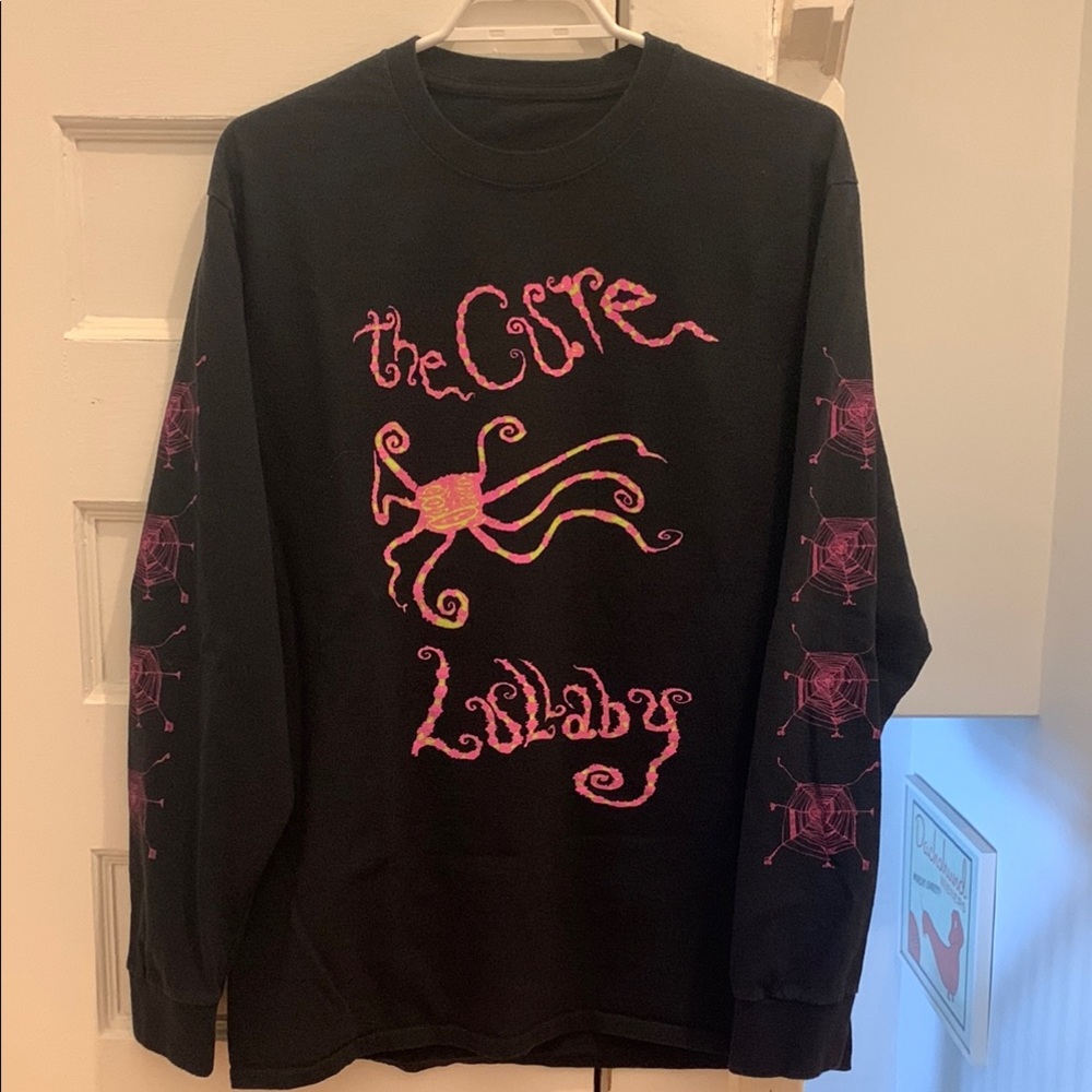 Rare The Cure Long Sleeve Lullaby Spiderweb Tee Shirt T-Shirt